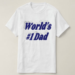 Nummer 1 Vater Vathers Day dunkelblauer T - Shirt