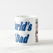 Nummer 1 Vater Vathers Day Foto Blau Kaffeetasse (Mittel)