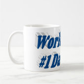 Nummer 1 Vater Vathers Day Foto Blau Kaffeetasse (Links)