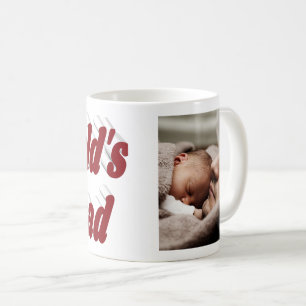Nummer 1 Vater Vathers Day Foto Bordeauxtext Kaffeetasse
