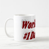 Nummer 1 Vater Vathers Day Foto Bordeauxtext Kaffeetasse (Links)