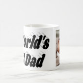 Nummer 1 Vater Vathers Day Foto Schwarzer Text Kaffeetasse (Mittel)