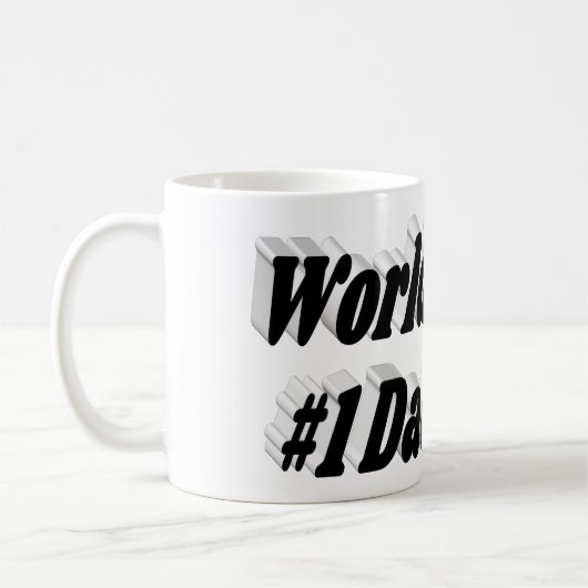 Nummer 1 Vater Vathers Day Foto Schwarzer Text Kaffeetasse (Links)