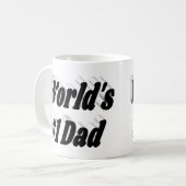 Nummer 1 Vater Vathers Tag schwarzer Halbtext Kaffeetasse (Vorderseite Links)