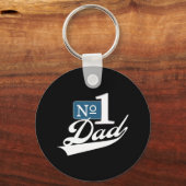 Nummer 1 Vater (weiß) Schlüsselanhänger (Vorderseite)