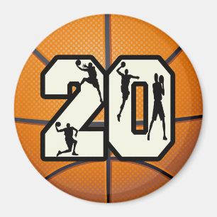 Nummer 20 Basketball Magnet