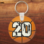 Nummer 20 Basketball Schlüsselanhänger (Vorderseite)