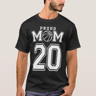 Nummer 20 — Custom Proud Basketball Mama Personali T-Shirt