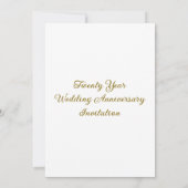 Nummer 20 Foto Hochzeit Jahrestag Einladung (Rückseite)