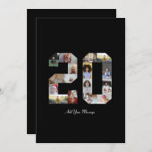 Nummer 20 FotoCollage Dankeskarte (Vorne/Hinten)