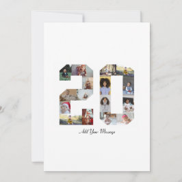 Nummer 20 FotoCollage Dankeskarte