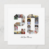 Nummer 20 FotoCollage Feiertagskarte (Vorne/Hinten)
