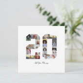 Nummer 20 FotoCollage Feiertagskarte (Stehend Vorderseite)