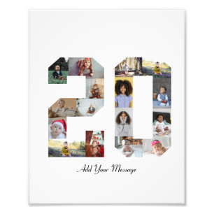 Nummer 20 Fotocollage Fotodruck