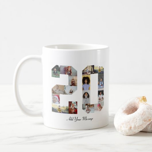 Nummer 20 FotoCollage Kaffeetasse (Mit Donut)
