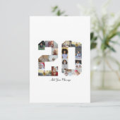 Nummer 20 FotoCollage Karte (Stehend Vorderseite)