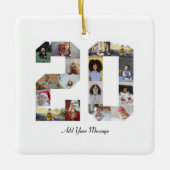 Nummer 20 FotoCollage Keramikornament (Vorderseite)