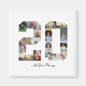 Nummer 20 FotoCollage Magnet (Vorne)