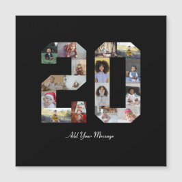 Nummer 20 FotoCollage Magnetkarte