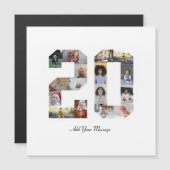 Nummer 20 FotoCollage Magnetkarte (Vorne/Hinten)