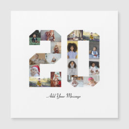 Nummer 20 FotoCollage Magnetkarte