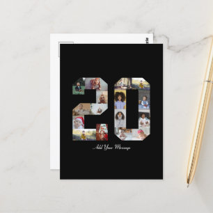 Nummer 20 FotoCollage Postkarte