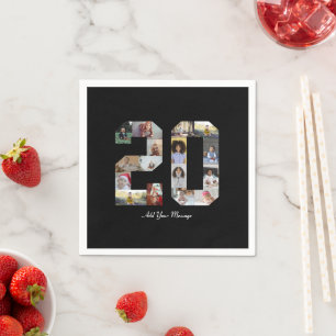 Nummer 20 FotoCollage Serviette