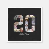 Nummer 20 FotoCollage Serviette (Vorderseite)