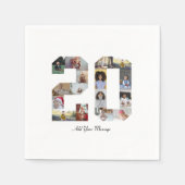 Nummer 20 FotoCollage Serviette (Vorderseite)