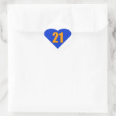 Nummer 21 runder aufkleber (Tasche)