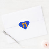 Nummer 21 runder aufkleber (Umschlag)