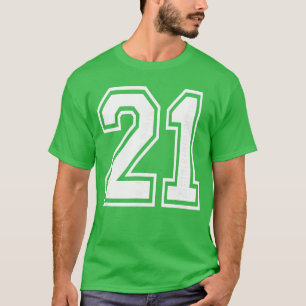 Nummer 21 Varsity Sportseam Jersey 21. Geburtstag T-Shirt