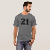 Nummer 21 zwanzig Front T-Shirt (Vorne ganz)