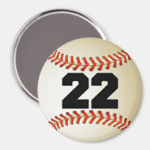 Nummer 22 Baseball Magnet (Vorderseite/Rückseite)