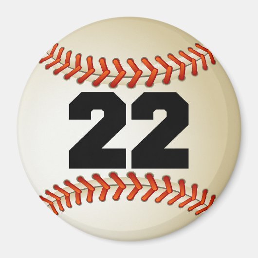 Nummer 22 Baseball Magnet (Vorne)