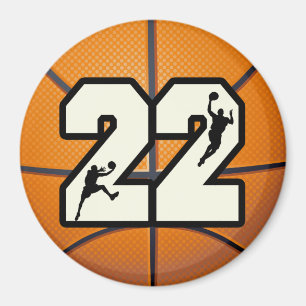 Nummer 22 Basketball Magnet