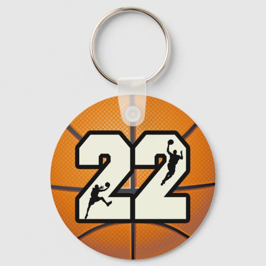 Nummer 22 Basketball Schlüsselanhänger (Vorderseite)