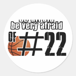 Nummer 22 Basketballdesigns Runder Aufkleber