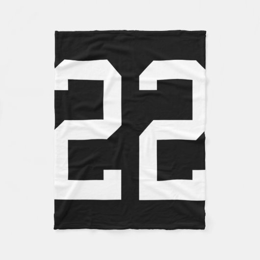 Nummer 22 Byck Design Fußballtraining Fleecedecke (Vorderseite)