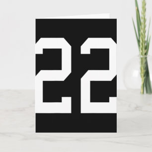 Nummer 22 Byck Design Fußballtraining Karte