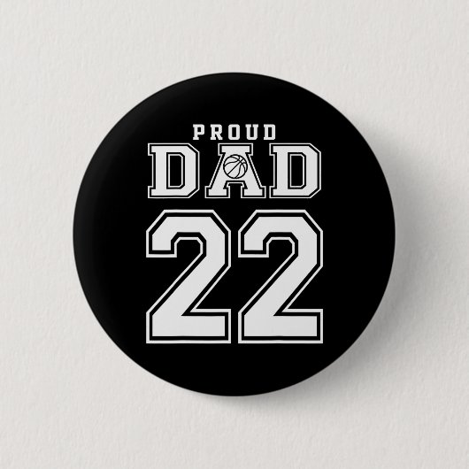 Nummer 22 Personalisierter benutzerdefinierter Bys Button (Vorderseite)