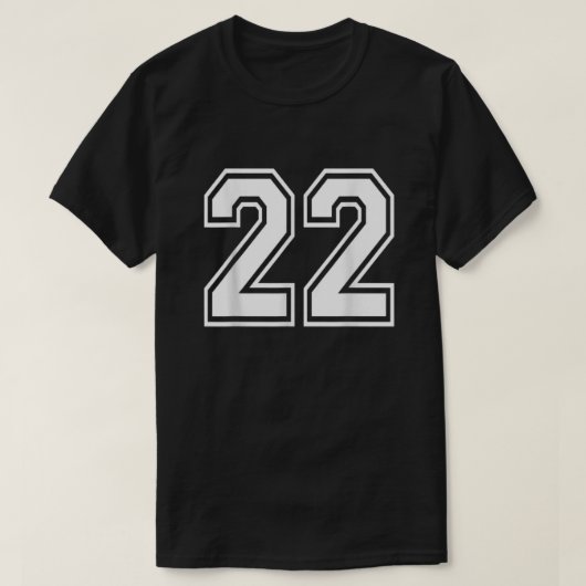 Nummer 22 Varsity Sports Team Jersey 22. Geburtsta T-Shirt (Design vorne)