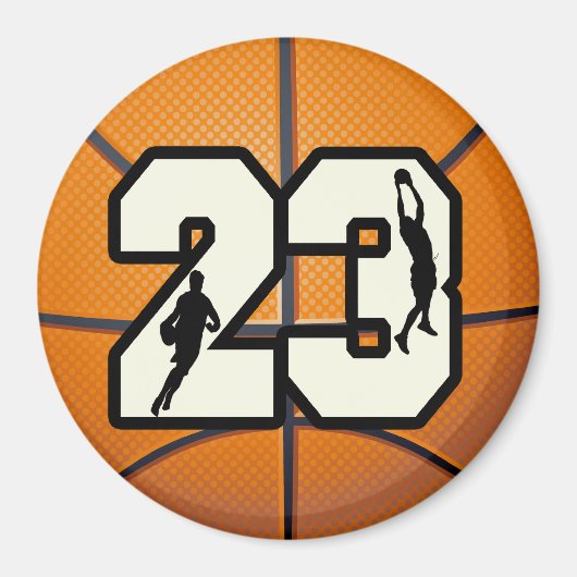 Nummer 23 Basketball Magnet (Vorne)