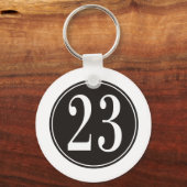 Nummer 23 - Schwarzer Kreis (vorne) Schlüsselanhänger (Vorderseite)