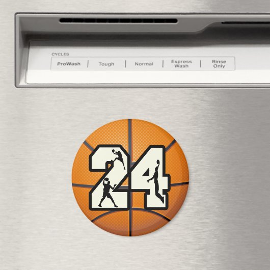 Nummer 24 Basketball Magnet (In Situ (Geschirrspüler))