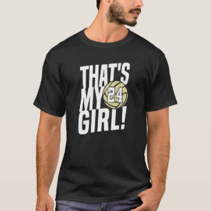 Nummer 24 Das ist mein Mädchen 24 Volleyball M T-Shirt