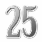 Nummer 25 25 aufkleber (Vorderseite)