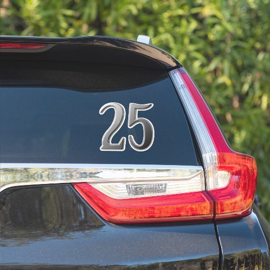 Nummer 25 25 aufkleber (Auto Seite)
