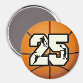 Nummer 25 Basketball Magnet (Vorderseite/Rückseite)