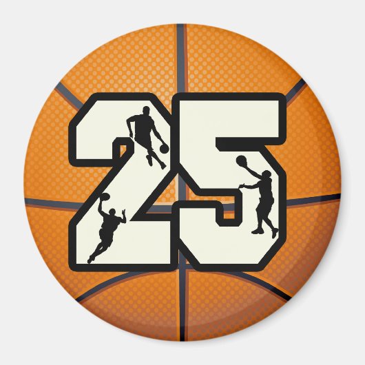Nummer 25 Basketball Magnet (Vorne)